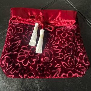 Guerlain Maroon Velour Pouch